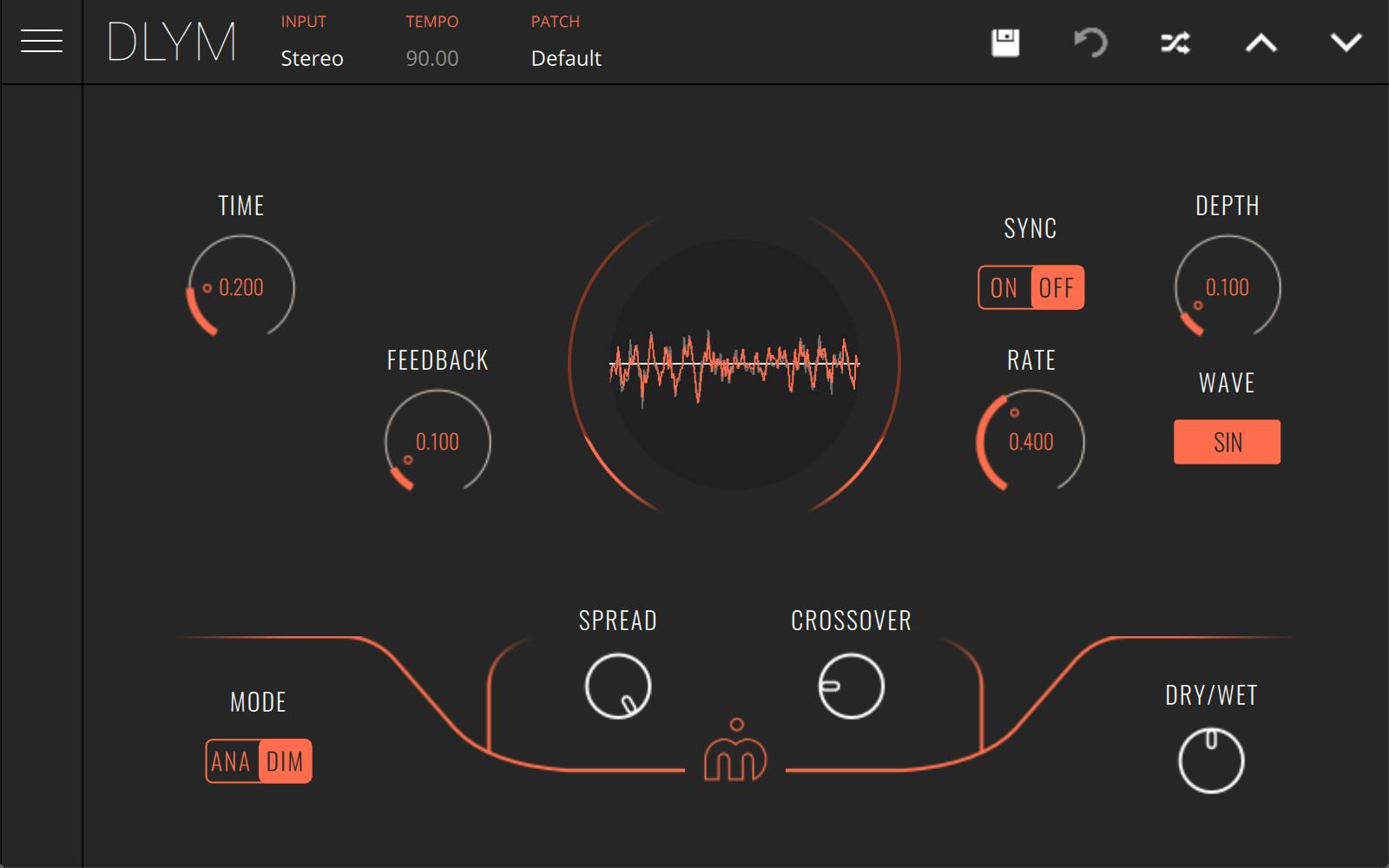Delay Modulator DLYM has a super simple yet powerful interface